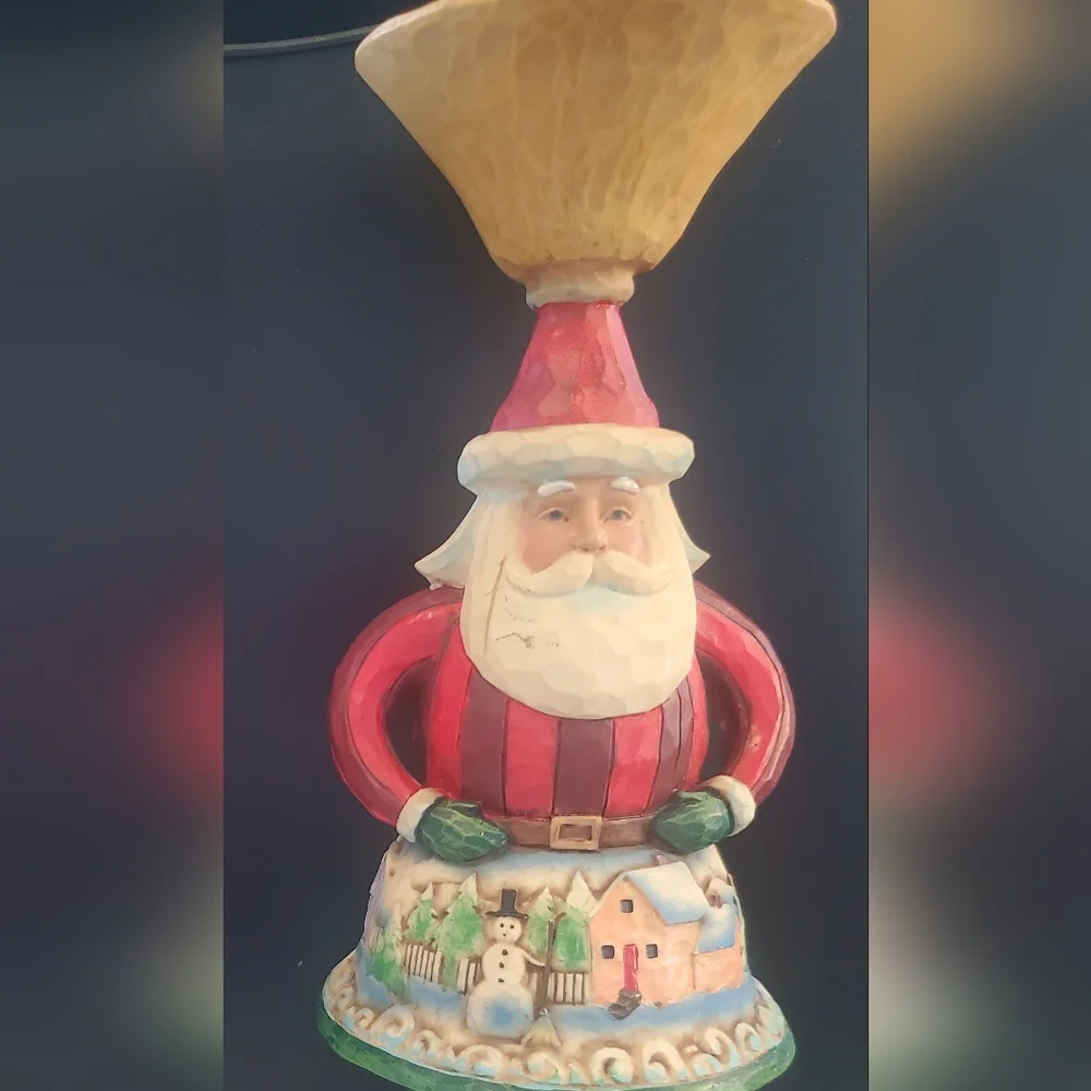 Jim Shore Santa Claus Candle Holders 9.5